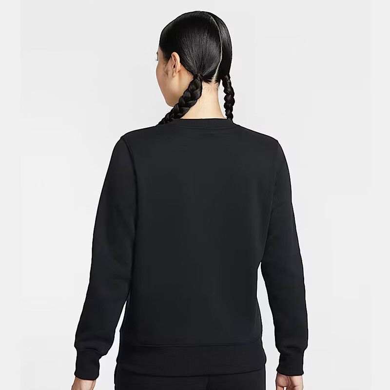 NIKE Women's Sportswear, Winter Fleece-Lined Pullover Hoodie, Eye-Catching Appearance, DQ5752-010, Black, M