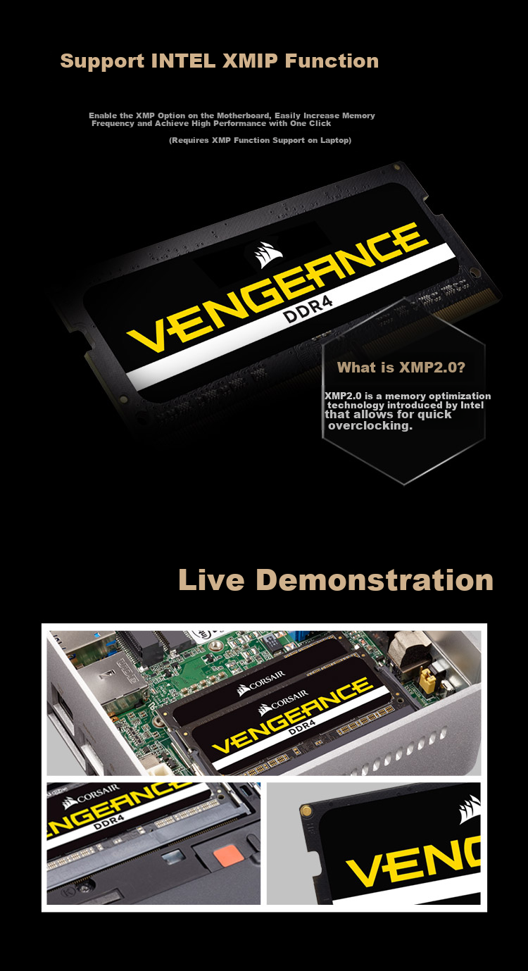 USCORSAIR 16GB DDR4 3200 Laptop Memory Module, Vengeance Series 4