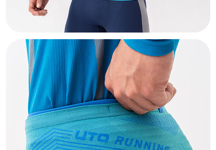 UTO Sports Running Waist Bag Belt for Men and Women Marathon Phone Pouch Fitness Electric Blue L 5