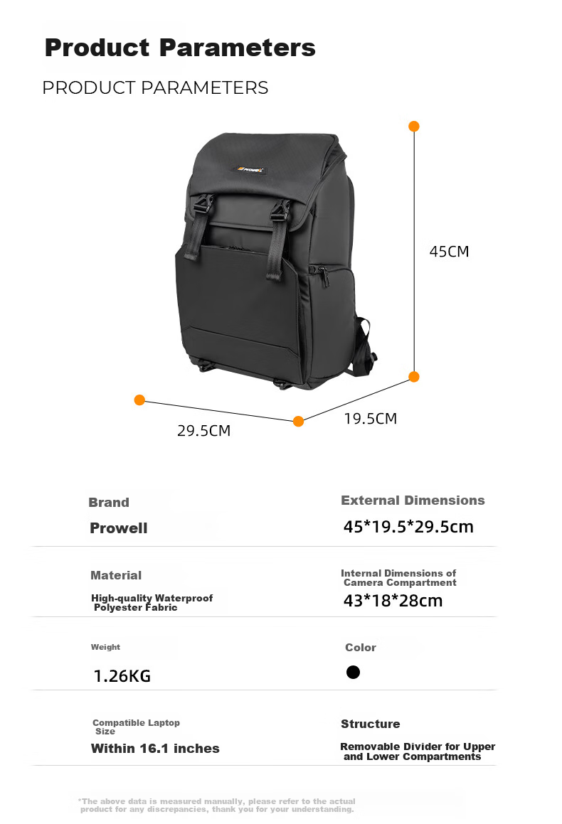 Pulewei Camera Bag, Urban Travel Photography Backpack, Waterproof Camera Bag, Nikon Sony Canon Mirrorless DSLR Photography Backpack, Large Capacity Inner Liner Bag, Commuter Bag 4