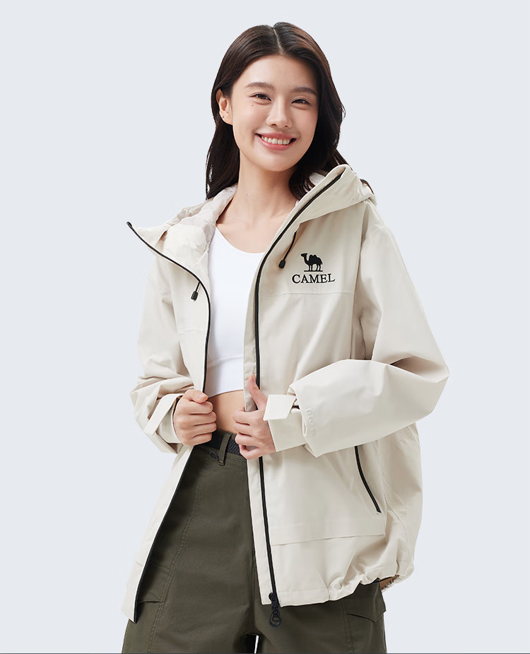 CAMEL Outdoor Hooded Loose-Fit Triple-Protection Casual Jacket, Short Coat, 3XL 9