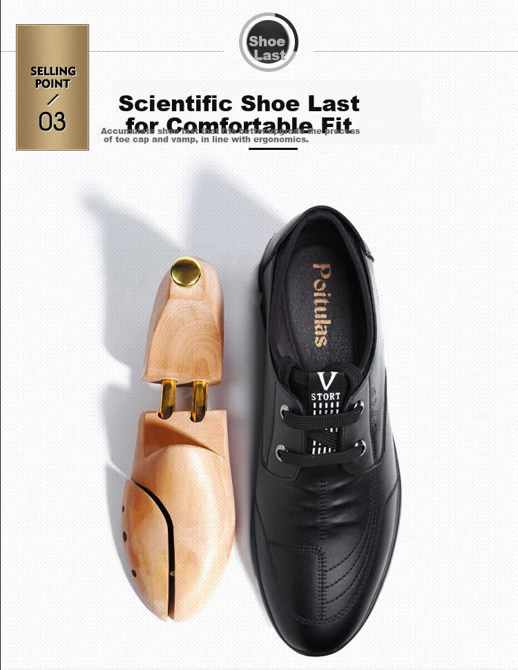 Poitulas Men's Shoes, Fashionable Lace-Up Business Casual Leather Shoes, British Versatile Lightweight Casual Shoes for Men, 5699 Black, Size 41 6