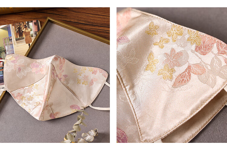 Shanghai Story Intangible Cultural Heritage Song Brocade Pattern Sunscreen Mask for Women Spring Summer UV Protection 100% Mulberry Silk Sunshade Mask Lilac Purple 4