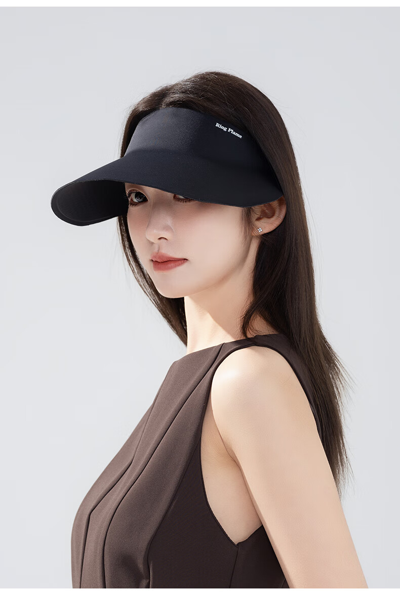 Yalu Women's Sun Protection Hat Open Top Foldable Sun Hat Egg Roll Wide Brim Hat for Cycling and Electric Bike Summer 6