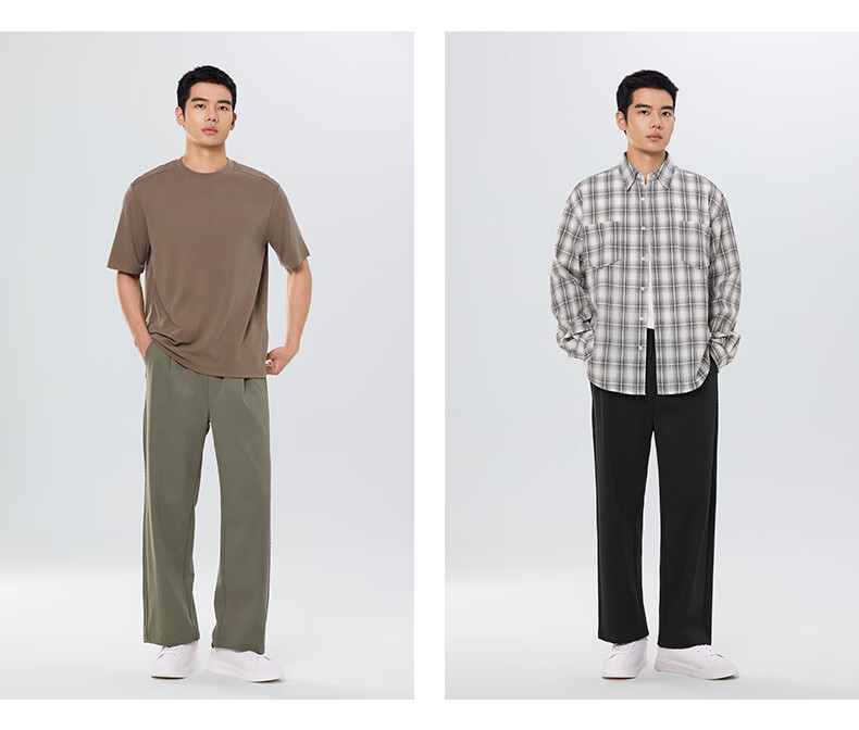 MARKLESS Men's Casual Pants, Commuter Draping Trousers, Loose-Fitting Versatile Long Pants 5808, Misty Brown, S 6
