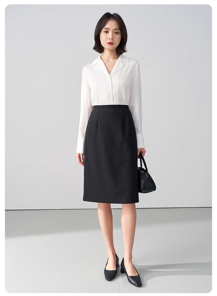 Bodexiaojie Black Interview Skirt, Women's Short Skirt, Professional Pencil Skirt, Formal Bodycon Skirt, Suit Skirt 25
