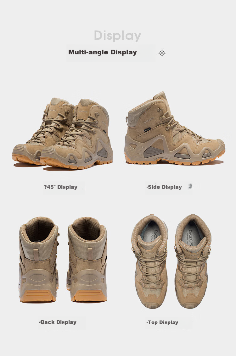 LOWA German Tactical Boots, Hiking Shoes MK1, Outdoor Professional Trekking Shoes GTX, Professional Waterproof And Non-Slip, Sand Color, Size 43.5 10