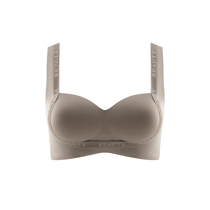 GUJIN Round Bra for Women, Enhancing Small Breasts, Push-Up, Side Support, Letter Shoulder Straps, Cartoon Design, Lift And Support, Seamless Bra