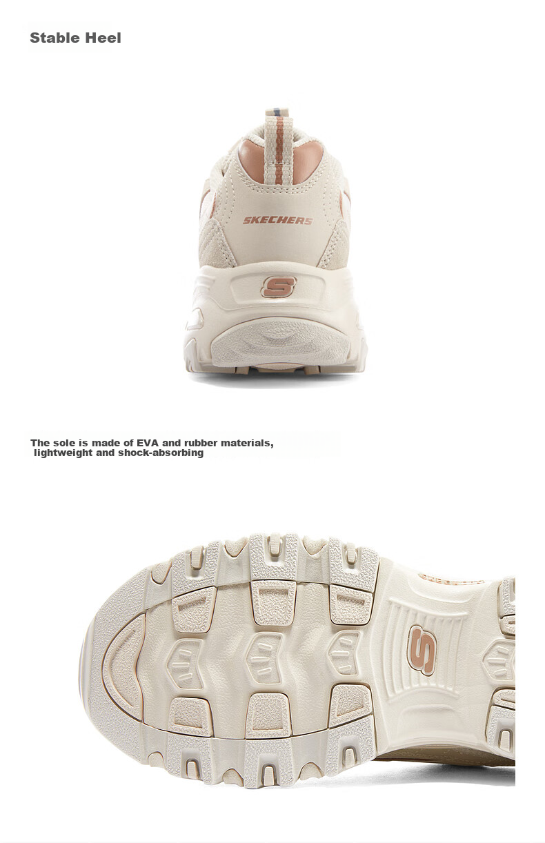 Skechers Moka Bear Morandi Light-Colored Sneakers, Women's Dad Shoes, 896145 5
