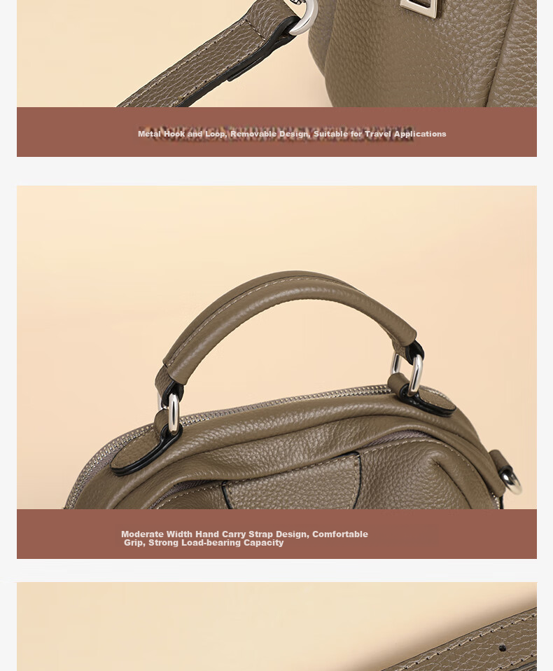 Viney Leather Handbag, Women's Crossbody Bag, Middle-Aged Shoulder Tote Bag, Practical Birthday Mother's Day Gift for Mom 8