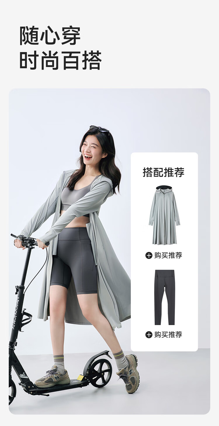 JD Original Long Sun Protection Clothing for Women, Breathable Ice Silk Cool-Feeling UV Protection Jacket Full Body Sun Protection Garment, Black, XS 16