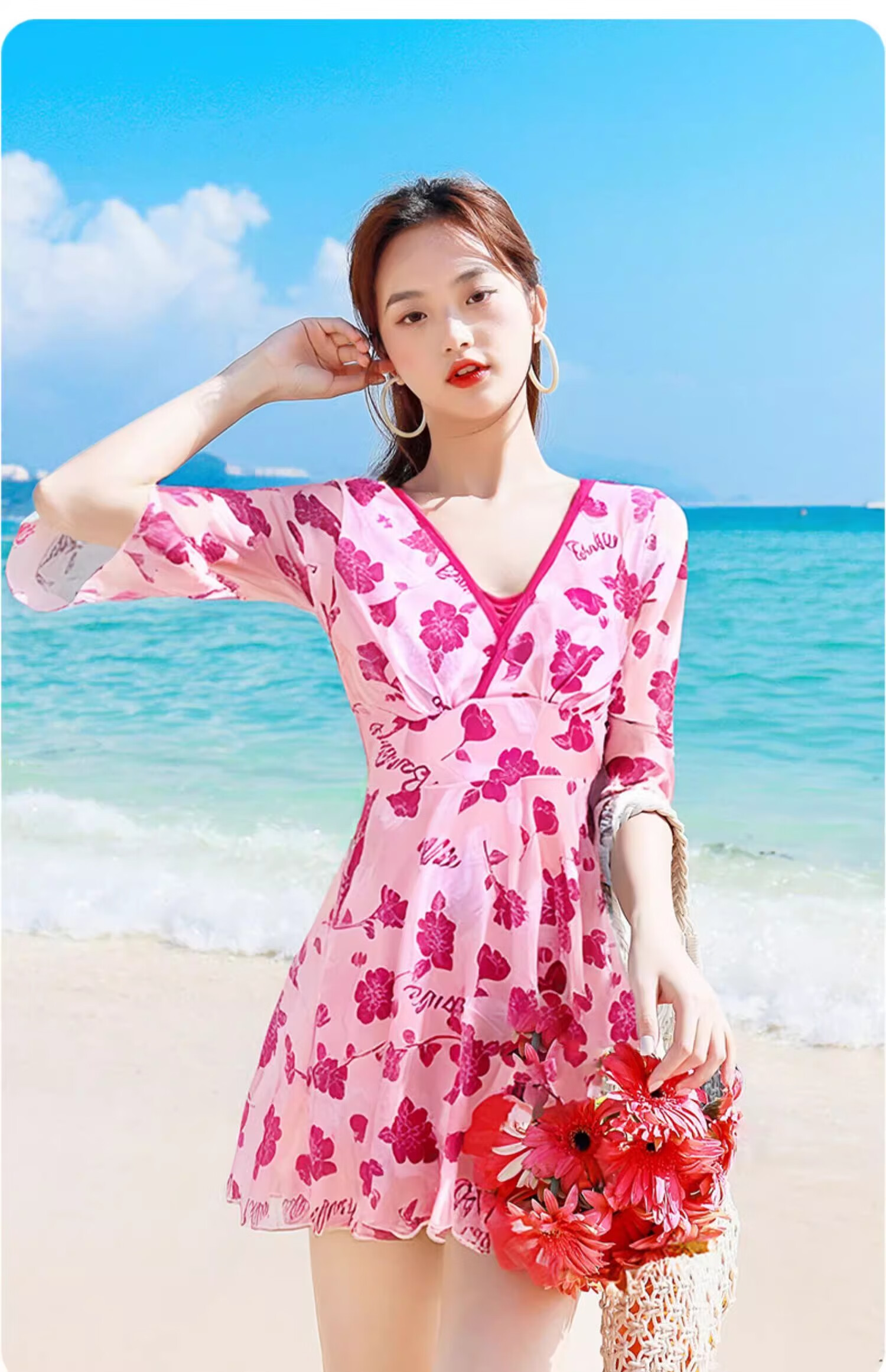 Barbie Conservative One-Piece Swimsuit for Women, Tummy Control Slimming Sexy Plus Size Swimwear Dress for Beach Vacation Hot Springs 19