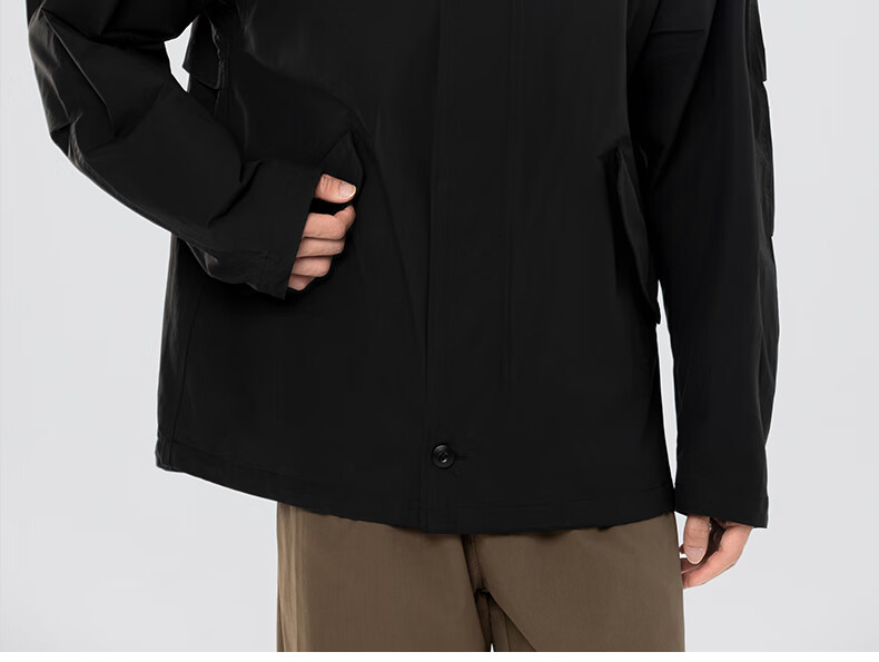 MARKLESS Hooded Windproof Jacket for Men, Cotton, Durable, Crisp Casual Men's Coat 5151 Black M 28