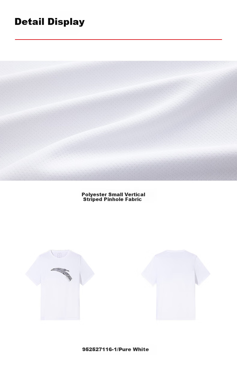 ANTA Quick-Dry T-Shirt, Men's Short-Sleeve T-Shirt for Summer, LOGO Printed Sports Undershirt, Loose-Fitting Moisture-Wicking Breathable Casual Top for Me 10