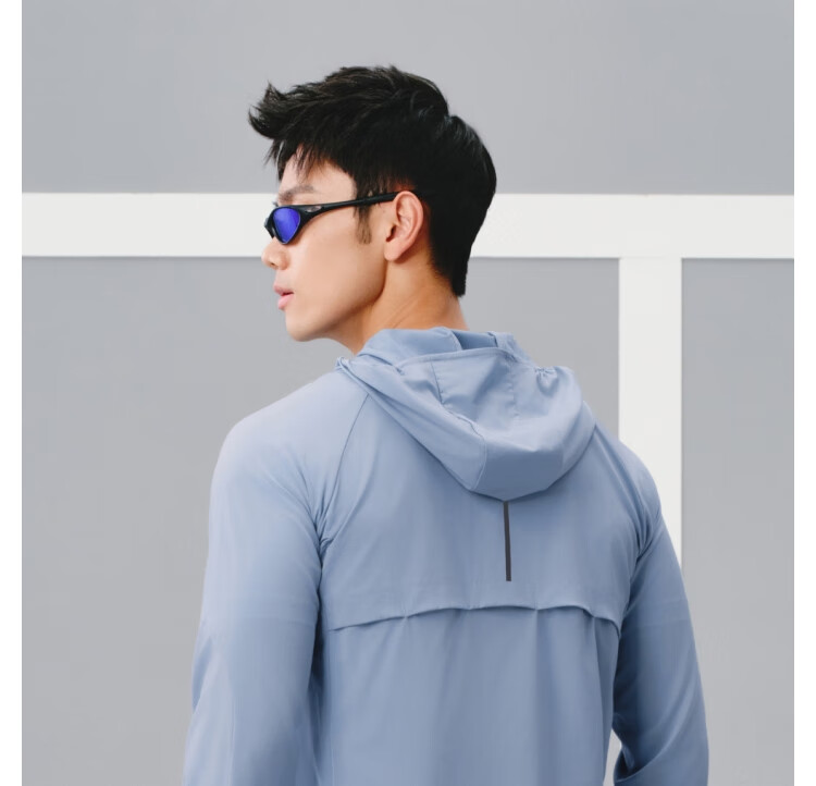 JD Jingzao Ultra-Light Three-Protection Running Sports Jacket Men Spring Outdoor Water-Repellent Breathable Sportswear Light Blue 3XL 31