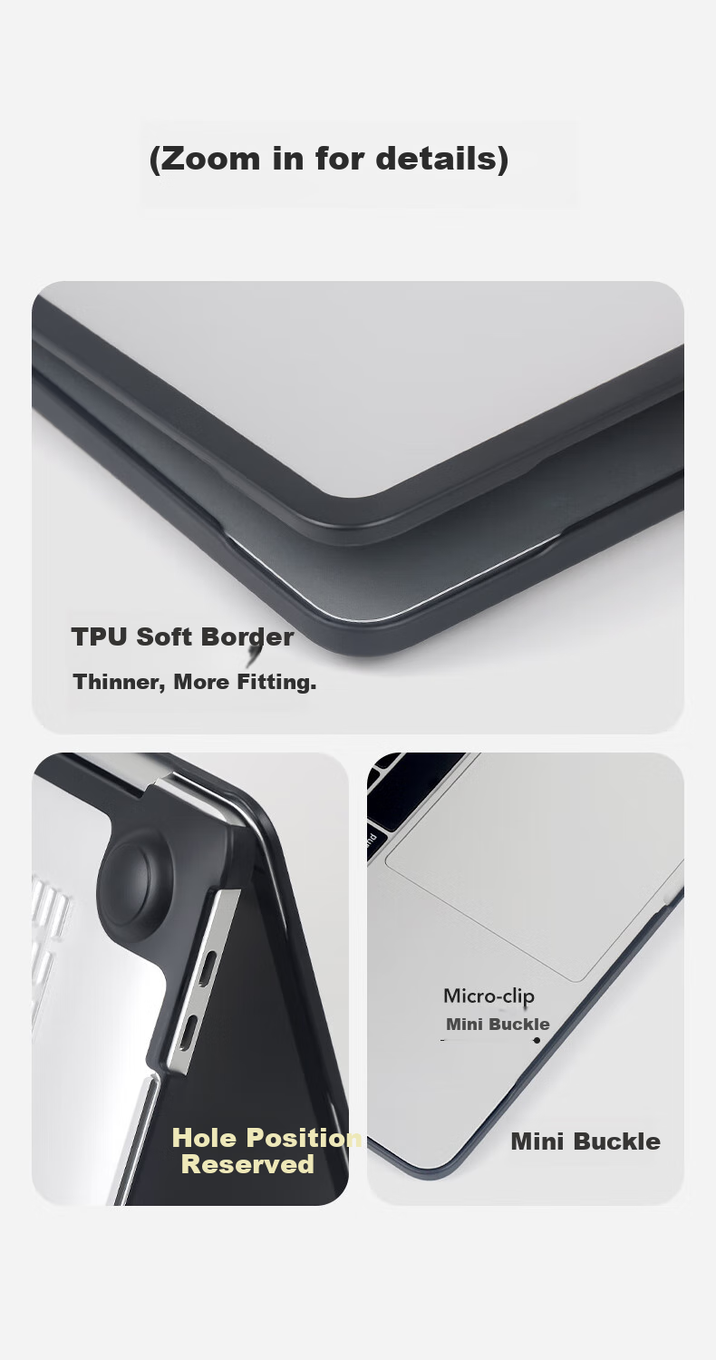 DiYiGongFang Compatible with Apple Laptops, Protective Case for Macbook Pro14 M1/M2/M3/M4/M5 MAX, Ultra-Thin Protective Cover, Silicone Upgraded TPU Soft Edge Outer Shell 11