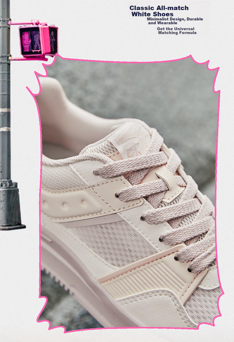 ERKE Women's Sneakers, Summer New Style Breathable Versatile Casual Shoes, Thick-Soled Comfortable Sports Shoes | Wanku 3 6