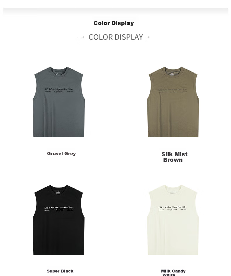 361° Men's Sports Tank Top, Spring And Summer Round Neck Loose Casual Outdoor Sleeveless Running Fitness Wear 632519501-4 21