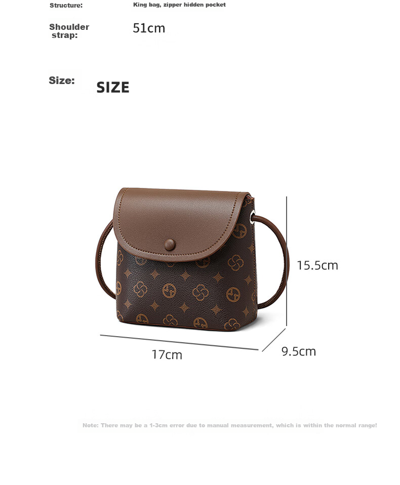 Aiqinghai Handbag, Women's Crossbody Bag, Shoulder Phone Bag, Small Purse, Light Luxury Birthday Mother's Day Gift, Practical Present for Mom 6
