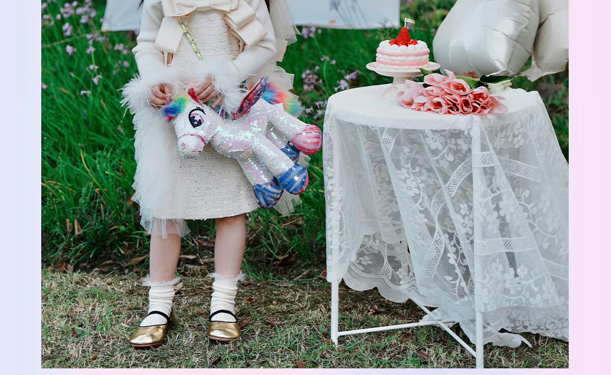 Liangpiandujiaoshou Crossbody Bag, Children's Horse Year Little Horse Doll, Cherry Blossom Pink, Cute Birthday Gift 7
