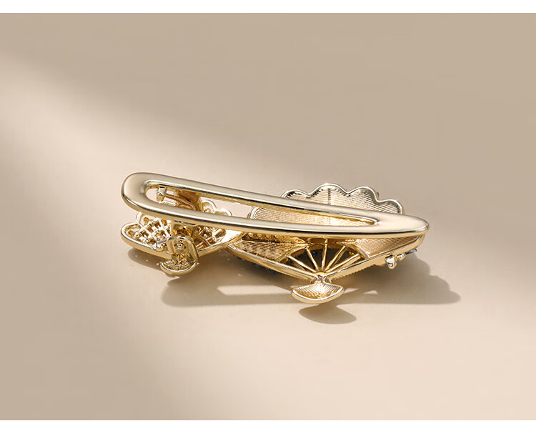 CHIMERA Vintage Style Double Fan Rhinestone Hair Clip Pearl Duckbill Clip Side Bang Clip Hairpin 6.1 Children's Day Gift 9
