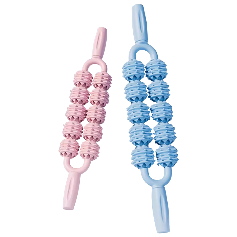 Duweike Roller Massager with Deep Massage Wheels for Calf Muscle Stretching And Relaxation, Double Row, Sky Blue