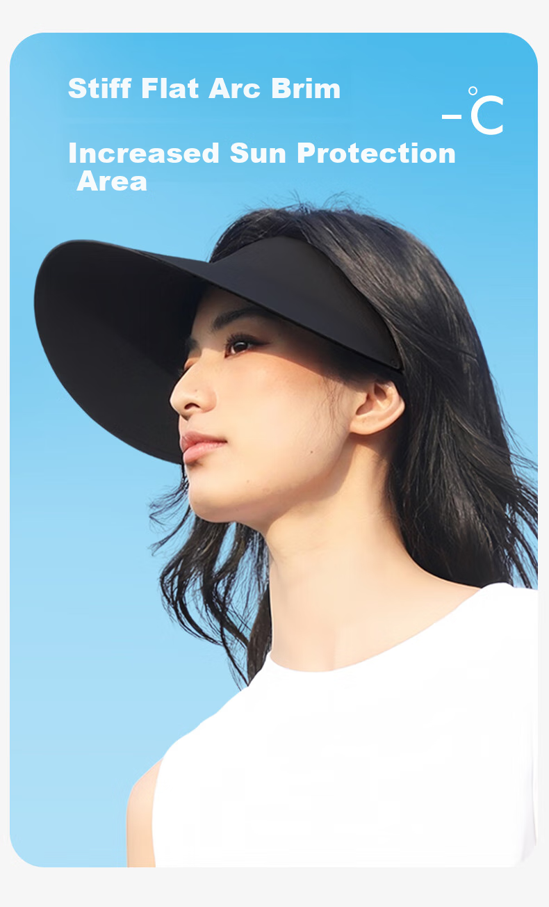 MOERCIAN Sun Protection Hat for Women, Visor Cap, Summer Outdoor Sports Running UV Protection Foldable Seamless Sun Hat 7