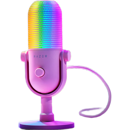 Razer Mythic V3 Chroma Edition Desktop Microphone for Live Streaming And Singing, RGB Pink