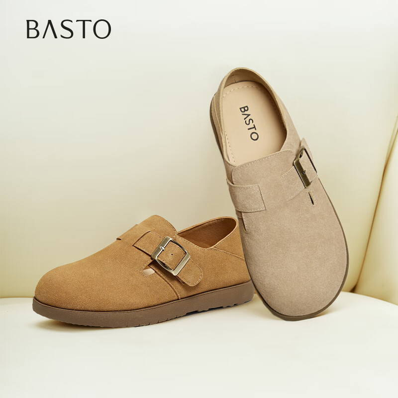 Basto 25 Autumn Vintage Birkenstock Flat Round Toe Women's Loafers D3097CA5 Camel 36