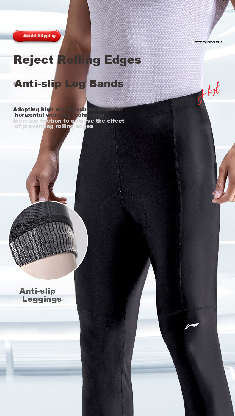 Li-Ning Cycling Shorts for Men, Spring And Summer Cycling Wear, Long Pants for Road Bikes And Mountain Bikes, Lightweight Professional Cycling Gear 6
