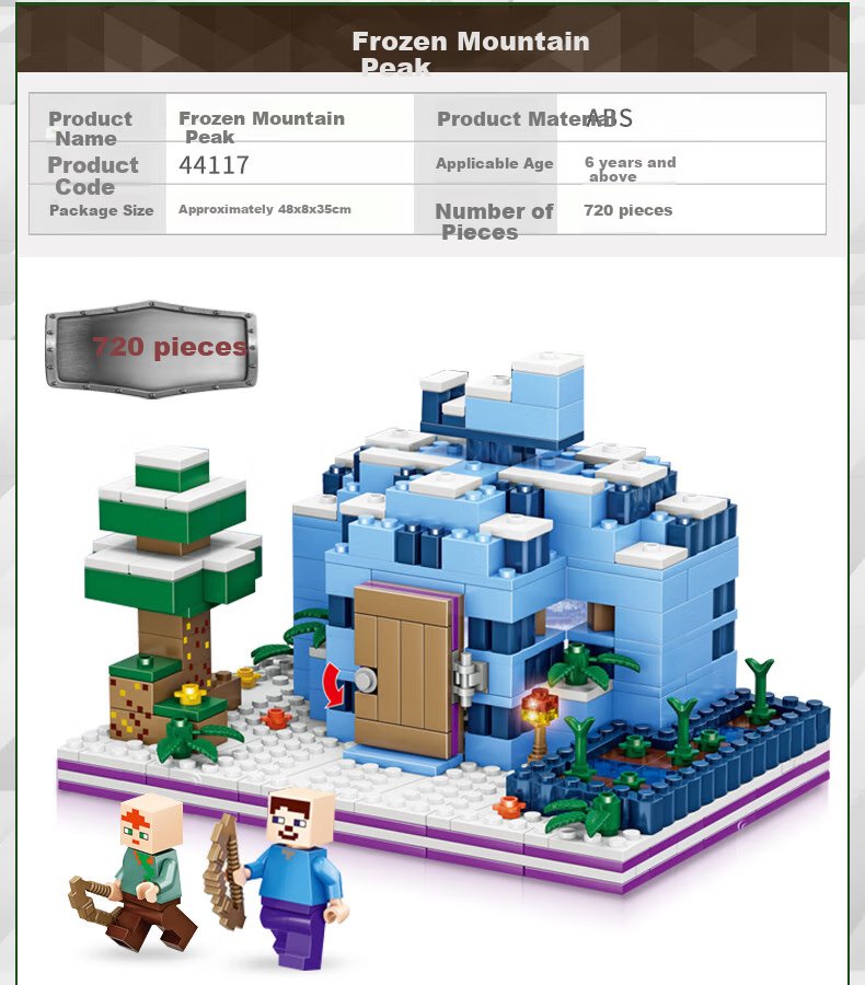 Quweitongnian My World Building Block Toy Miniature World Boy's Assembly Model Boy's And Girl's Christmas Gift 15