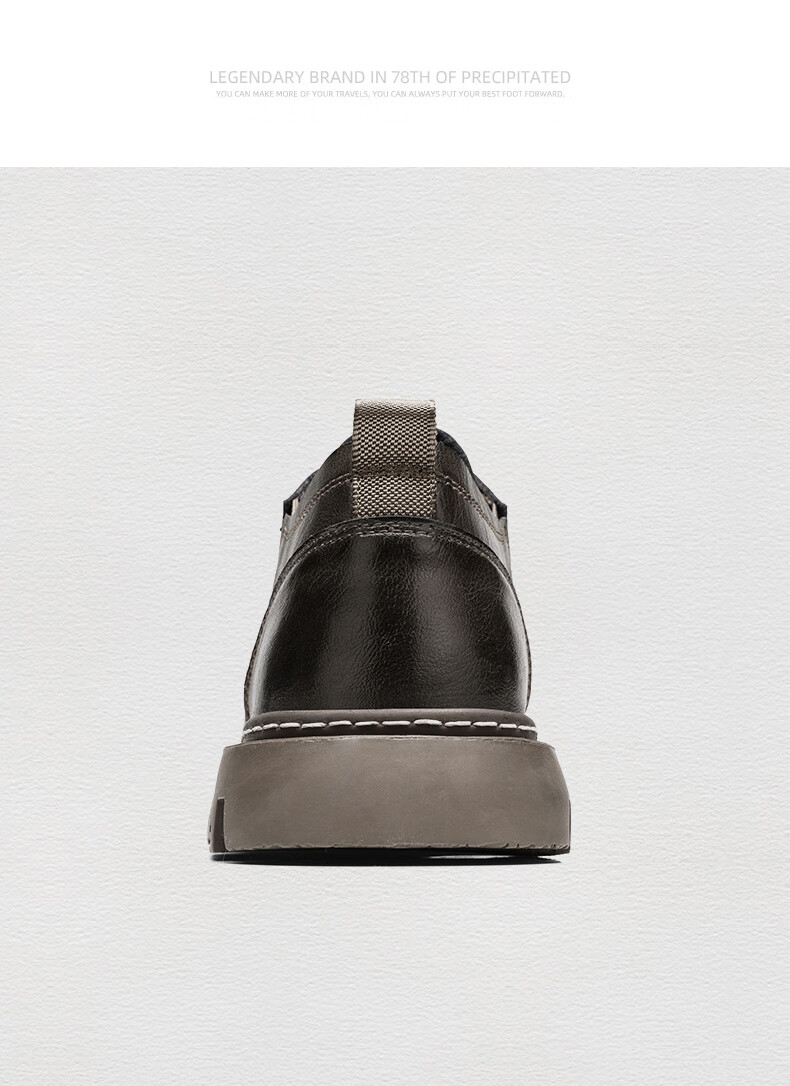 Jeep Men's Shoes, Spring And Autumn Leather Shoes, Men's Business Formal Shoes, British Style Dress Shoes, Work Casual Sneakers 9