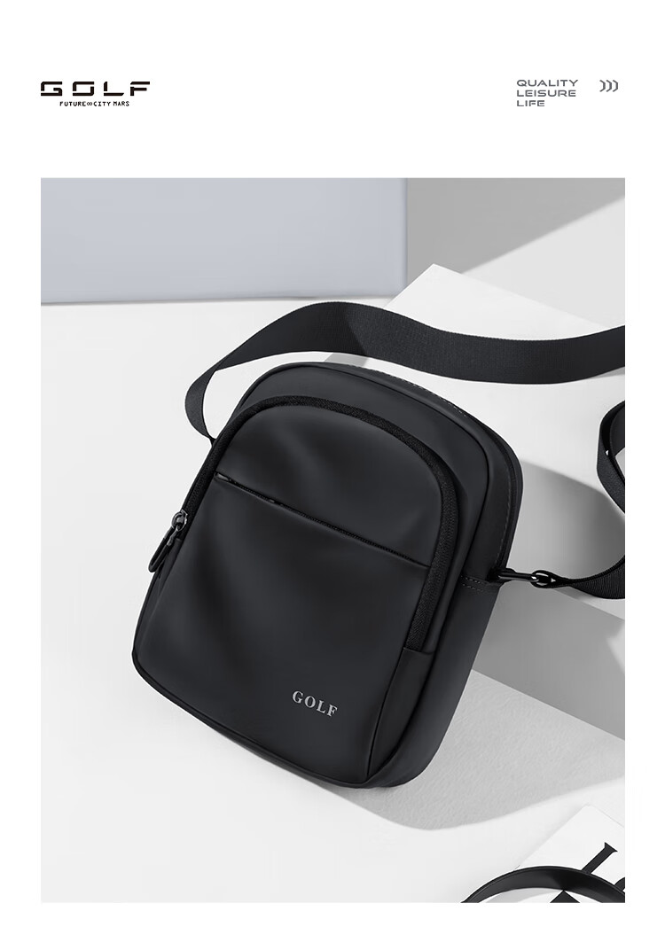 GOLF Shoulder Bag, Casual Crossbody Bag for Men And Women, Phone Bag, IPad Mini Bag, Water-Resistant Cycling Sports Messenger Bag 11