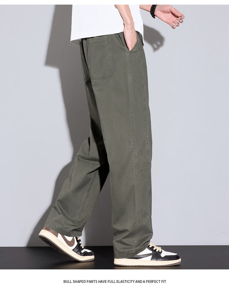 JEEP High-End Men's Casual Pants, New Spring And Autumn 2026 Style, Loose Straight-Leg Trousers, Trendy Wide-Leg Long Pants for Me 16