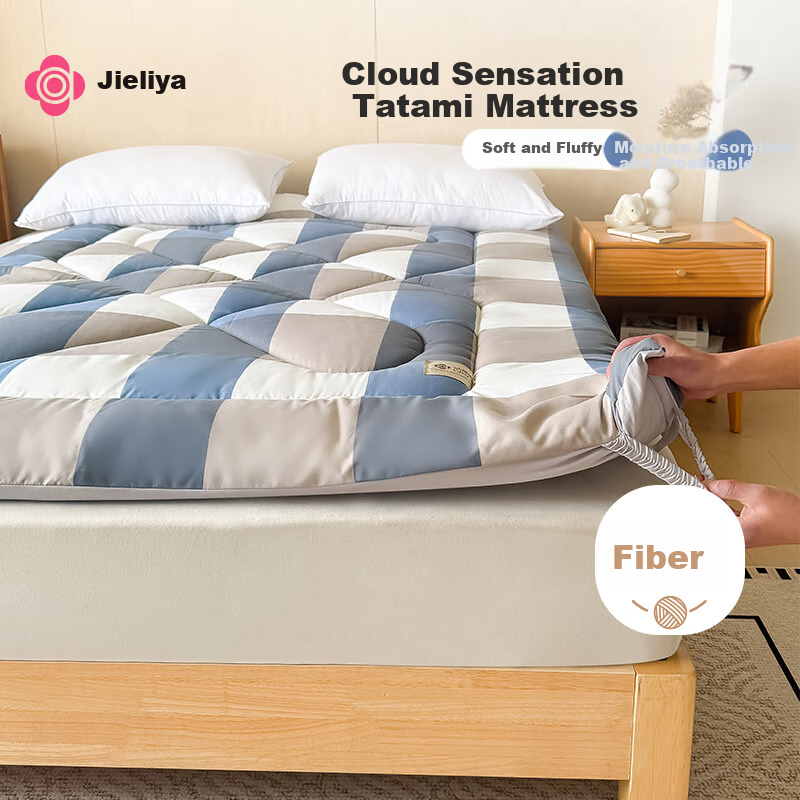 Grace Single Student Mattress Pad Foldable Student Bedding for Bunk Beds, 1.8m Bed, 180*200cm
