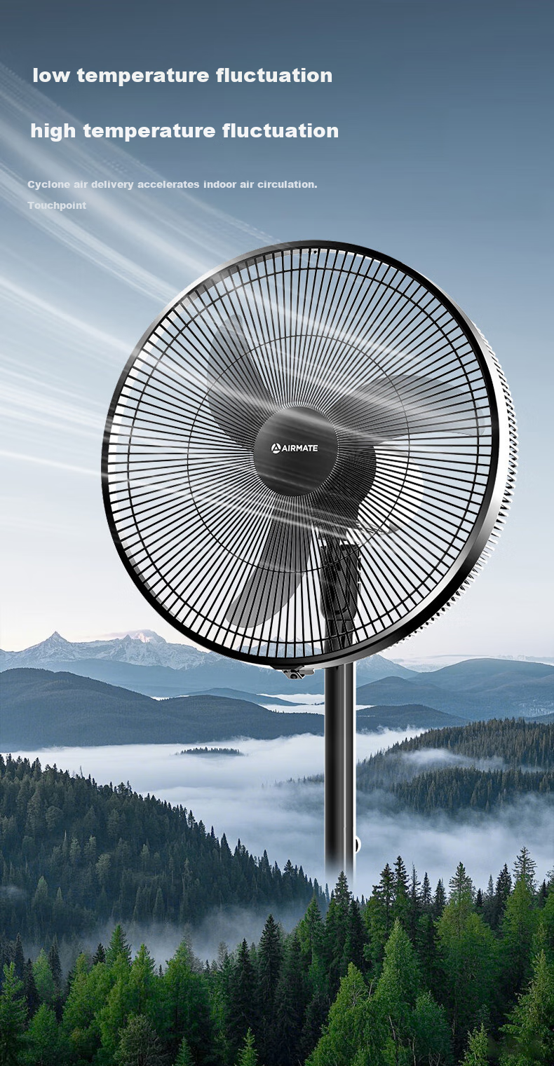 AIRMATE [Powerful Pure Copper Motor] Electric Fan, Bull Horn Fan, Industrial Floor Fan, 18-Inch Home And Commercial High-Power Electric Fan, Large Air Volume Factory Workshop Electric Fan FS45-X6 6