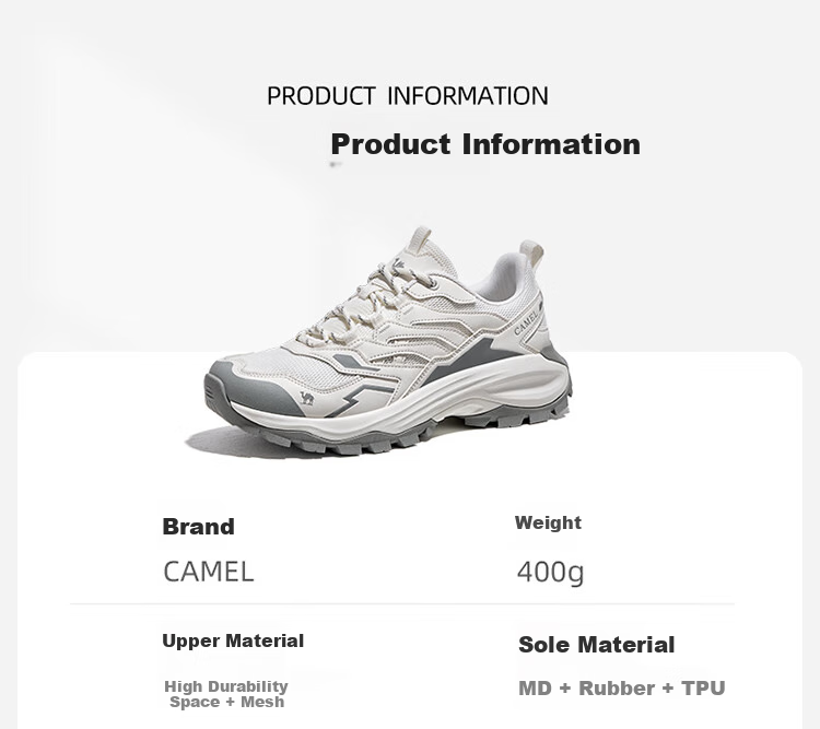 CAMEL [Buyu PRO] Outdoor Hiking Shoes for Men And Women, Breathable Casual Shoes, Non-Slip Wear-Resistant Sports Footwear 1