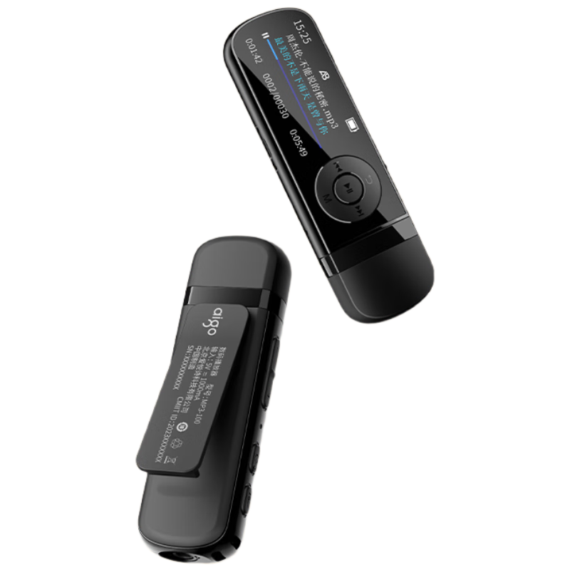 Aigo Mp3-100 128GB Portable Mp3 Music Player, Mp4 Bluetooth Student Walkman, English Learning, Sports Running Recording, USB Flash Drive Style with USB-C Port