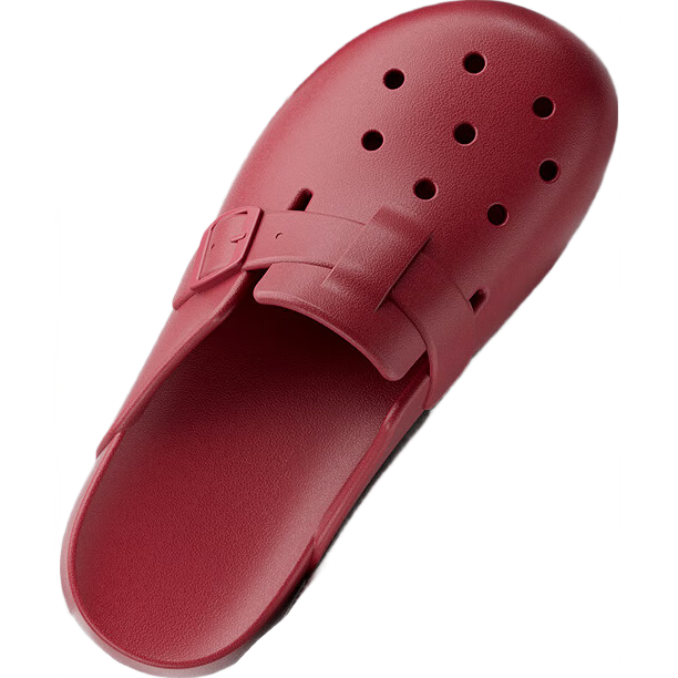 Poxi Platform Mule Sandals for Women, Summer Wear, Perforated Shoes, Angola Red, Size 37-38