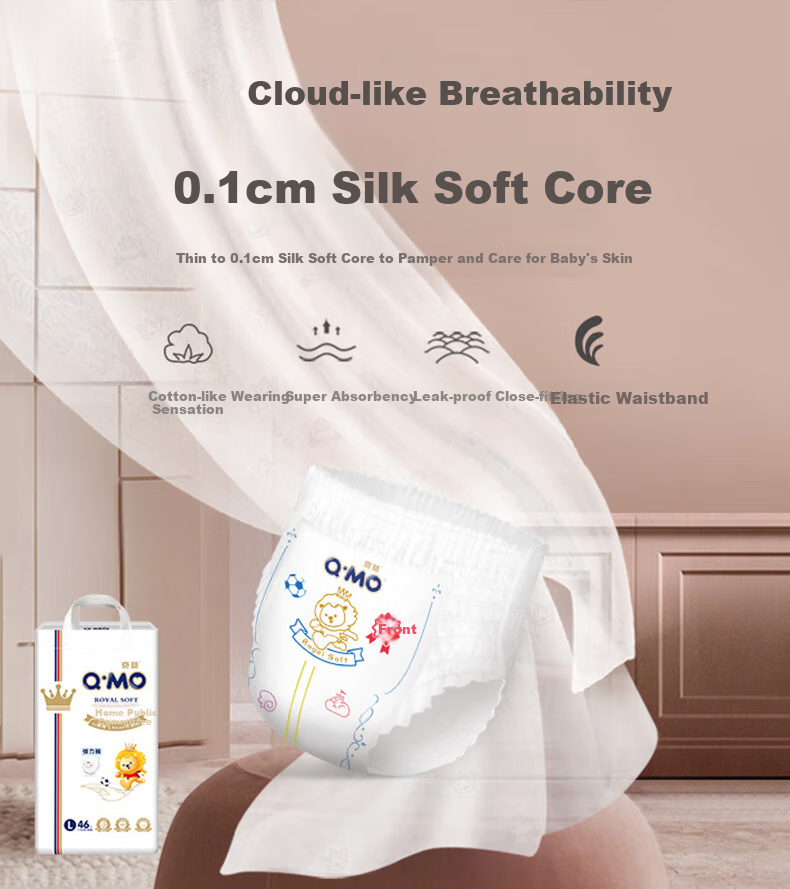 Q-MO [No Carbamide] Royal Cloud Soft Pull-Up Pants, 3XL 34 Pieces (≥17kg), Large Size Elastic Pants, Ultra-Thin And Breathable 1