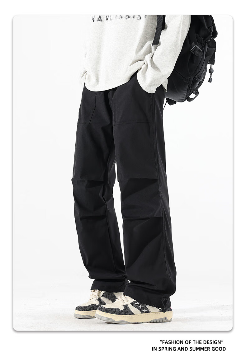 SWAMP AREA Men's Outdoor Sports Pants, Spring And Autumn Soft Shell Versatile Trendy Hiking Trousers, Cargo Pants WS398 White S 14