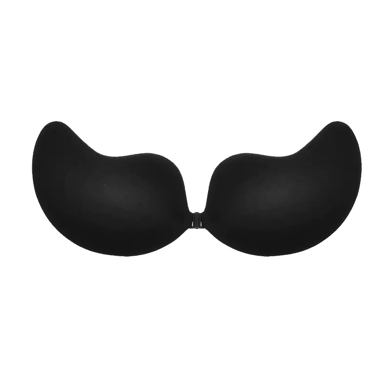 Fuli Girl Adhesive Bra Push-Up Invisible Seamless Breast Lift Pads for Small Bust Wedding Dress Black C-D