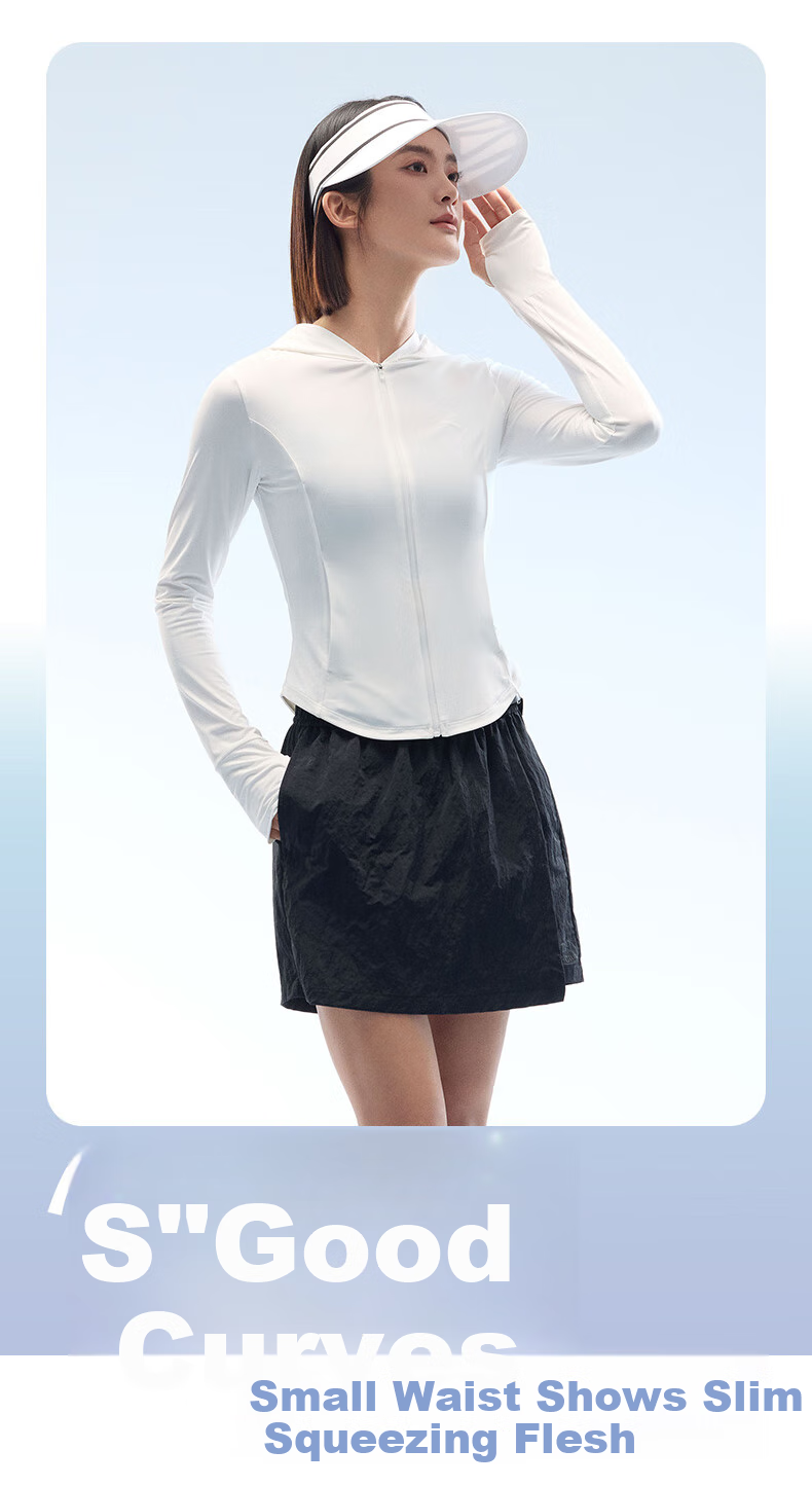 Anta Juejue Purple 5.0 Slim Waist Cool White UV Protection Women's New Anti-UV Sports Jacket 11