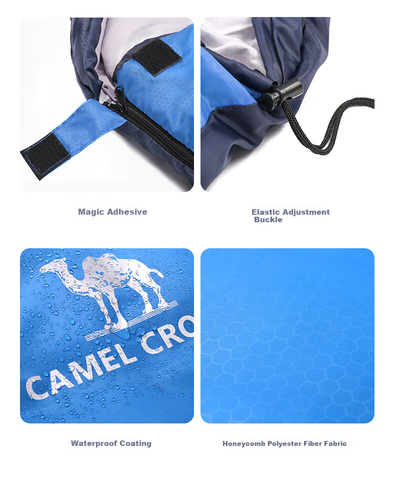 CAMEL Spring And Summer Outdoor Camping Overnight Thickened Winter Cold-Proof Cotton Sleeping Bag K1103 Moonstone Gray 1.35Kg Right 14