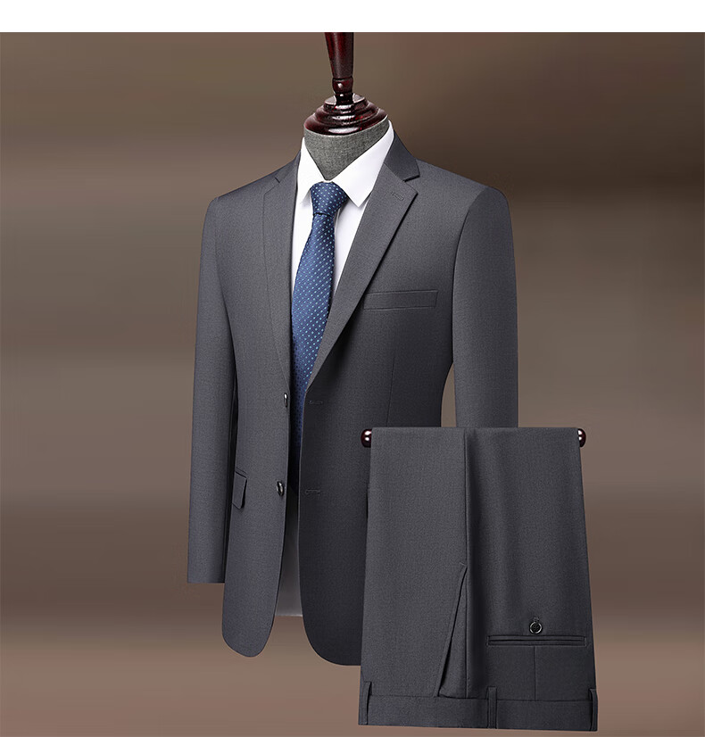 Hodo Men's Slim Fit Business Suit Set Groom Wedding Tuxedo Formal Attire 3
