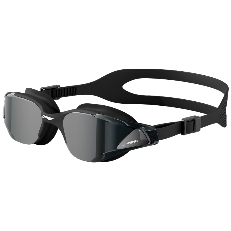 Li-Ning Swimming Goggles for Men And Women, Stylish Coated Swim Glasses, High-Definition Waterproof Anti-Fog Myopia Swimming Goggles, 2797 Black 200 Degrees