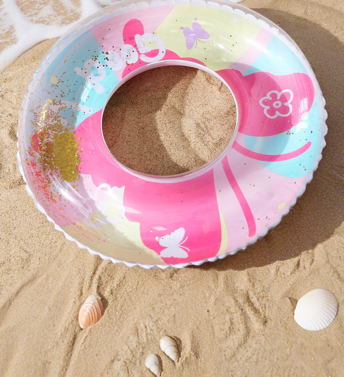 361° Children's Swimming Ring, for Boys And Girls, Anti-Rollover, Suitable for Beginners And Toddlers, Cute Underarm Design, Inflatable, Summer Pink 7