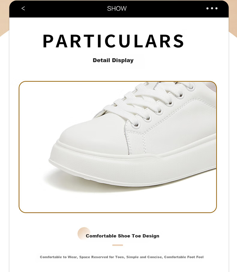 St&Sat Women's Classic Versatile Height-Increasing Thick-Soled Lightweight Soft-Bottom Casual Sneakers SS33112497 White 38 4