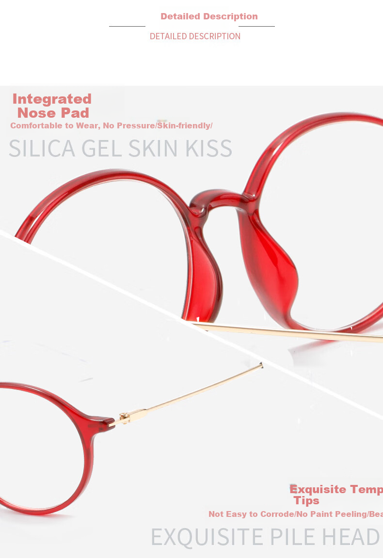 Nianqingtai Fashion Reading Glasses with Blue Light Protection, Ultra-Light Imported High-Definition Women's Reading Glasses 8048+350 Degrees 9