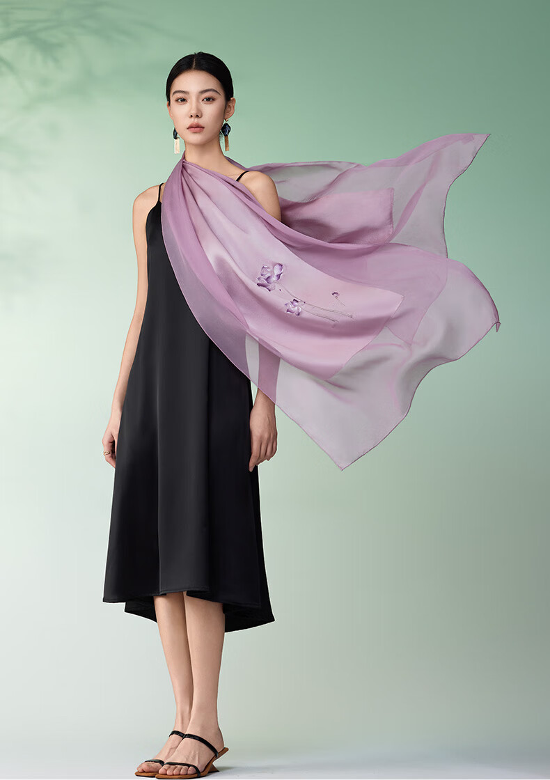 Embroiderer Silk Mulberry Silk Genuine Silk Su Embroidery Scarf Gift Box High-End Women's Shawl Scarf Birthday Gift for Elders and Mom 16